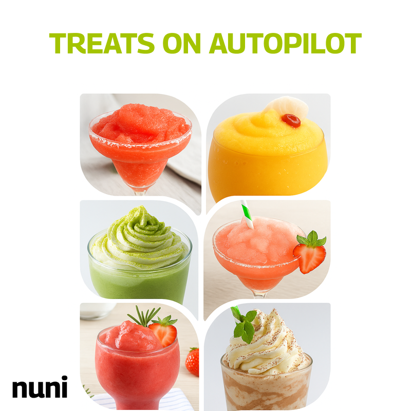Nuni Slushie Pro – All-in-One Frozen Drink Maker for Home